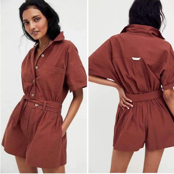 Free People Pants - Free People No Plans Romper Size Medium